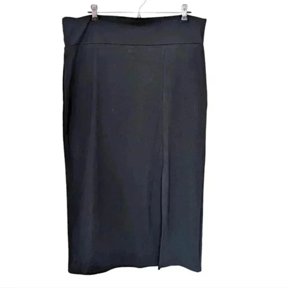 Melow Pencil Skirt Navy Blue Pull On Stretch Side Slit Women's size Extra Large - Picture 2 of 11